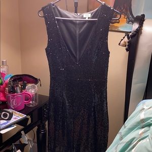 Black Sequin mini dress